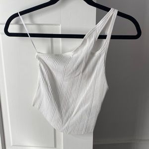 White Urban Crop Top
